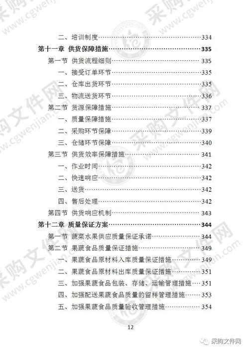 标题：蔬菜水果配送投标方案